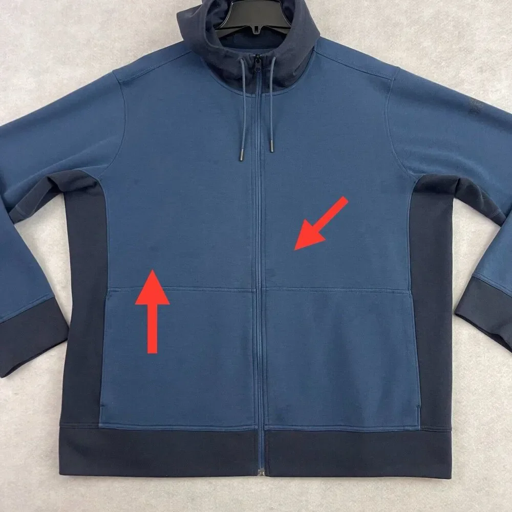 The North Face Jacket Mens Size XXL Blue Thermal Full Zip Hooded NF0A2TDE